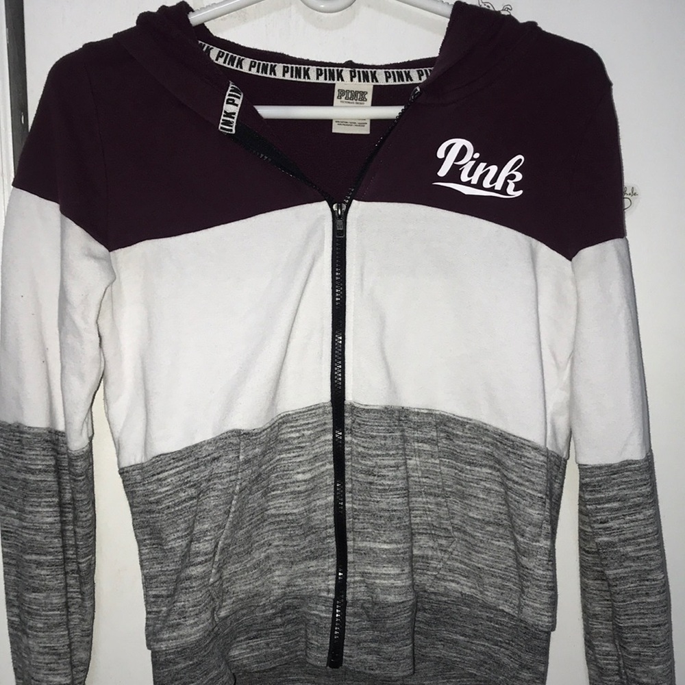 PINK Zip Up Sweater